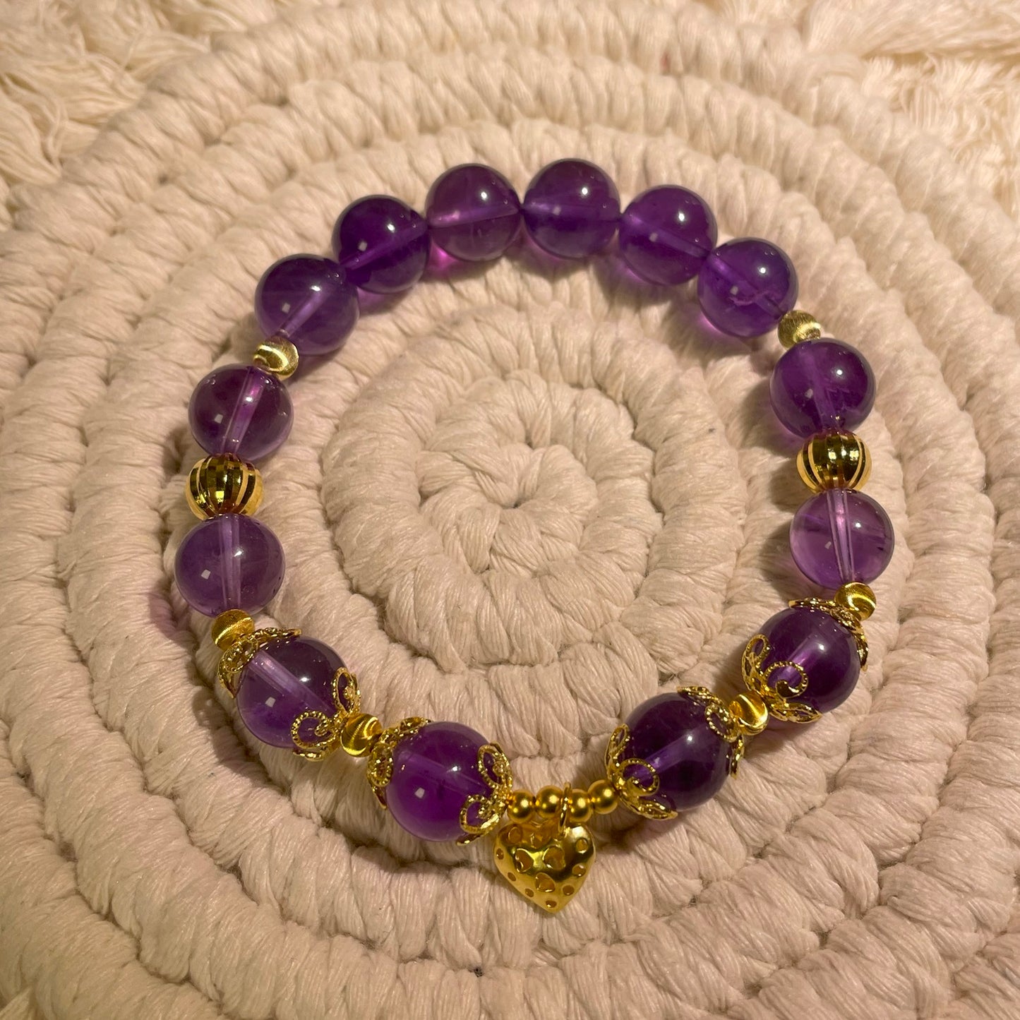 Natural high quality amethyst bracelet, with S925 silver accessories