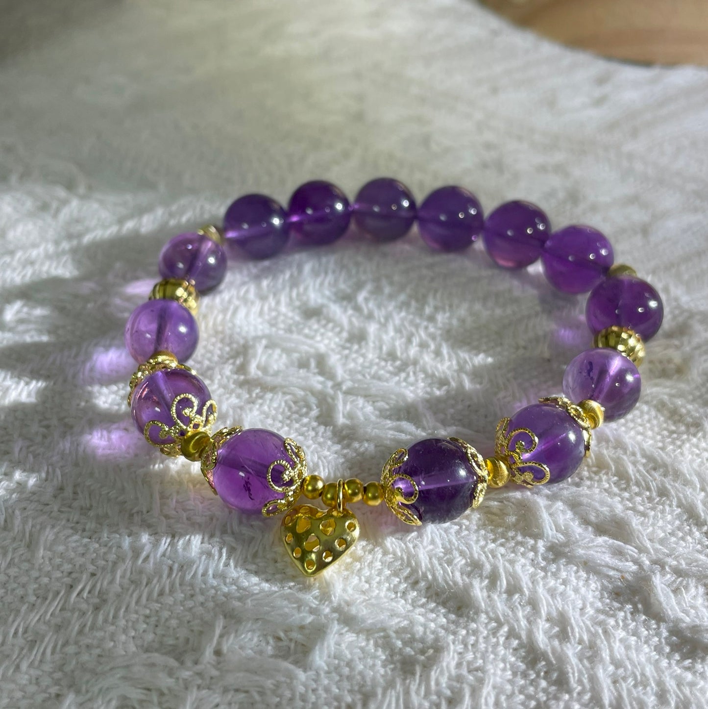 Natural high quality amethyst bracelet, with S925 silver accessories