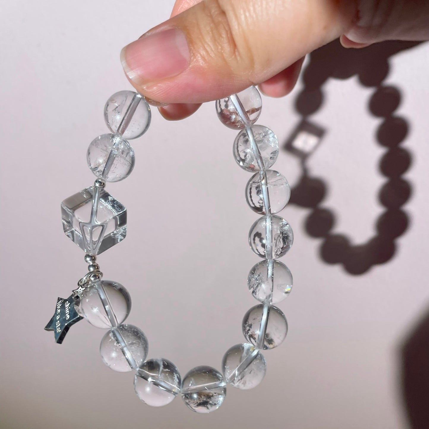Natural high quality Clear Quartz bracelet, with S925 silver accessories