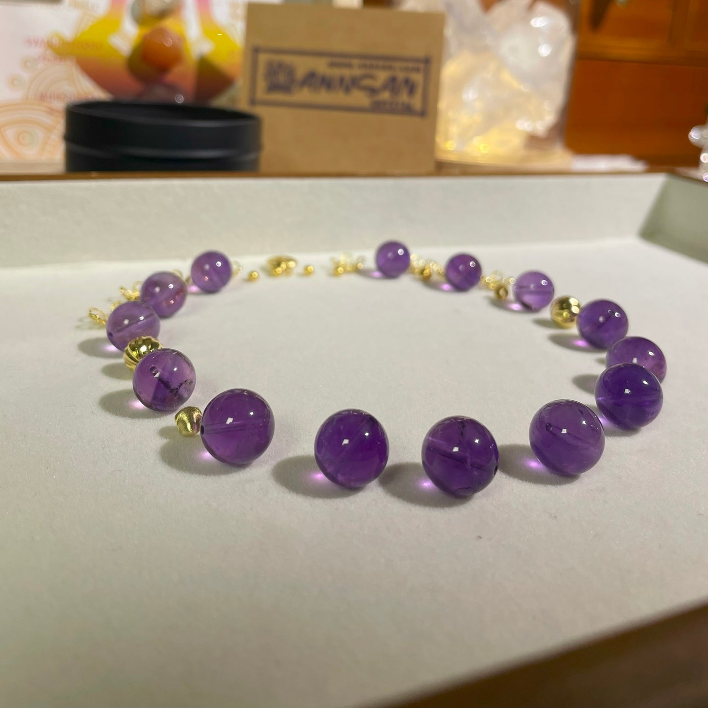 Natural high quality amethyst bracelet, with S925 silver accessories