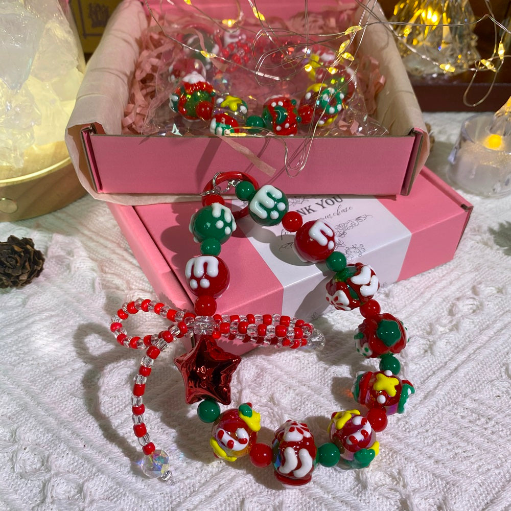 DIY Handmade Beaded Phone Charms - Japanese & Korean Light Luxury Boutique | Trendy Phone Chain & Bag Accessory | Perfect Gift for Girlfriends, Moms, and Holiday Occasions